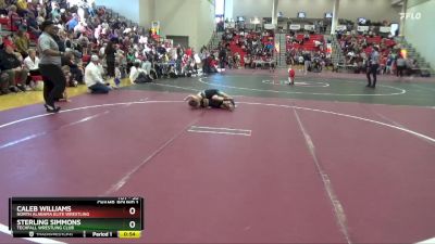 50 lbs Champ. Round 1 - Caleb Williams, North Alabama Elite Wrestling vs Sterling Simmons, Techfall Wrestling Club