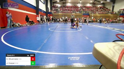 70 lbs Consi Of 4 - Gabriel Shuemake, Pirate Wrestling Club vs James Cooper, Bristow Youth Wrestling