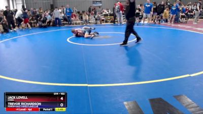 102 lbs Cons. Round 2 - Jack Lovell, COWA vs Trevor Richardson, FordDynastyWrestlingClub