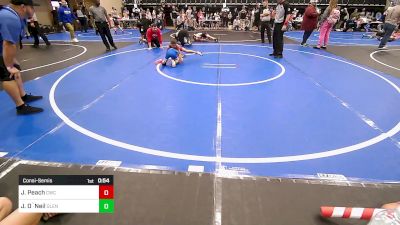 52-58 lbs Consolation - Jadeal Peach, Claremore Wrestling Club vs Jax O`Neil, Glenpool Warriors