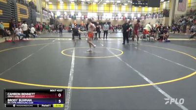 132 lbs Cons. Round 2 - Camron Bennett, Ubasa Wrestling Academy vs Brody Buhman, Big Game Wrestling Club