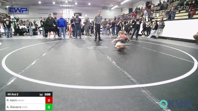 61 lbs Rr Rnd 2 - Riley Keim, Wagoner Takedown Club vs Asher Slavens, Honey Badgers Wrestling Club