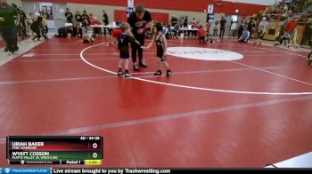 34-35 lbs Round 1 - Uriah Baker, PVBC WARRIORS vs Wyatt Cosson, Platte Valley Jr. Wrestling