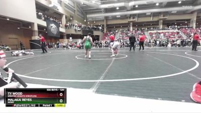 120 lbs Champ. Round 1 - Ty Wood, Greater Heights Wrestling vs Malakai Reyes, Derby