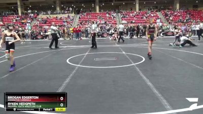 80 lbs Cons. Round 1 - Ryken Hedgpeth, Palmyra Youth Wrestling Club vs Brogan Edgerton, Hoisington Cardinals