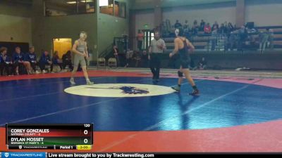 120 lbs Dylan Mosset, Bismarck St Mary`s vs Corey Gonzales, Natrona County