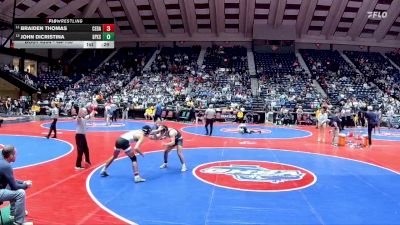 4A-150 lbs Cons. Round 2 - Braiden Thomas, Cedartown vs John DiCristina, St Pius X School