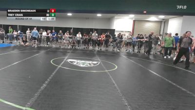 190 lbs Round Of 64 - Braeden Simoneaux, LA vs Trey Craig, MO