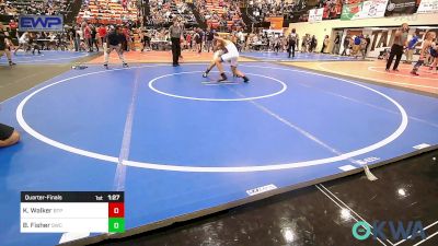 100 lbs Quarterfinal - Kayden Walker, Tulsa Blue T Panthers vs Benjamin Fisher, Salina Wrestling Club