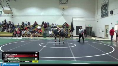 141 lbs Cons. Round 3 - Cael Cooper, Cuesta College vs Ethan Irizarry, East Los Angeles College