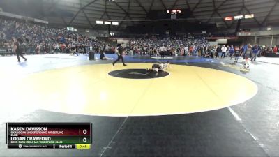 70 lbs Quarterfinal - Logan Crawford, Deer Park Ironman Wrestling Club vs Kasen Davisson, Okanogan Underground Wrestling Club