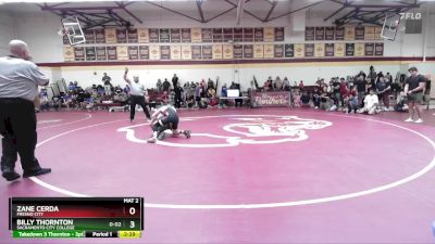 125 lbs 1st Place Match - Billy Thornton, Sacramento City College vs Zane Cerda, Fresno City