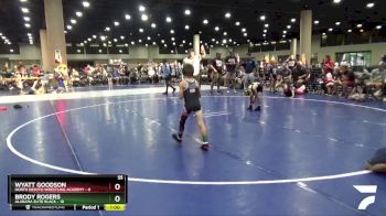 55 lbs Round 5 (8 Team) - Wyatt Goodson, North Desoto Wrestling Academy vs Brody Rogers, Alabama Elite Black