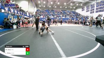 58 lbs Consi Of 4 - Walker Diaz, Shelton Wrestling Academy vs Leland Riley, Midwest City Bombers Youth Wrestling Club