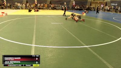 105 lbs Cons. Round 3 - Jace Riemersma, Worthington vs Maverick Baker, Mankato West