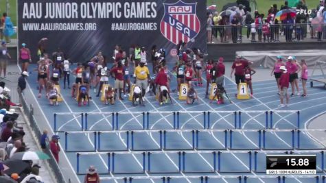 Youth Girls' 100m Hurdles Championship, Semi-Finals 3 - Age 14