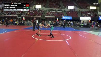 85 lbs Cons. Round 3 - Hunter Horsley, Livingston Wrestling Club vs James Brisco, Crzy MT Crushers