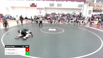 157 lbs Quarterfinal - Kaelib Reynolds, Greater Lawrence vs Hunter Gormally, Minnechaug