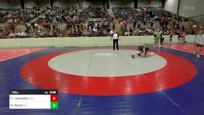76 lbs Consi Of 8 #1 - Fitz Lancaster, Bulloch Bandits Wrestling Club vs Greyson Boyd, Grizzly Wrestling Club
