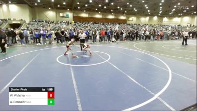 73 lbs Quarterfinal - William Walcher, Nestucca Valley WC vs Aj Gonzalez, Savage House