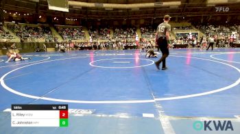 58 lbs Consi Of 8 #2 - Leland Riley, Midwest City Bombers Youth Wrestling Club vs Canaan Johnston, Mannford Pirate Youth Wrestling