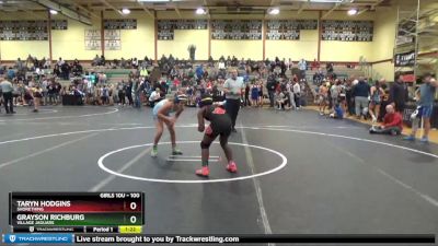 100 lbs Round 2 - Taryn Hodgins, Shorething vs Grayson Richburg, Village Jaguars