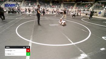 58 lbs Semifinal - Savina Burgo, Team Tulsa Wrestling Club vs Cooper Bess, Mcalester Youth Wrestling