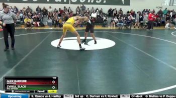 160 lbs Quarterfinal - Zyrell Black, Mae Jemison vs Alex Barrere, Buckhorn