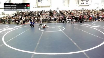 70 lbs Champ. Round 1 - Peter Capogna, VHW Club vs Bennett Black, Club Not Listed