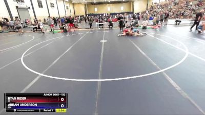 132 lbs Cons. Round 4 - Ryan Rider, IA vs Abram Anderson, MN