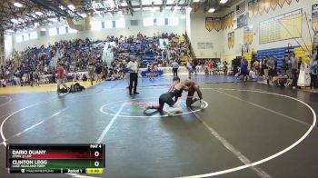 126 lbs Cons. Semi - Clinton Legg, Lake Highland Prep vs Dario Duany, CFWA @ LHP