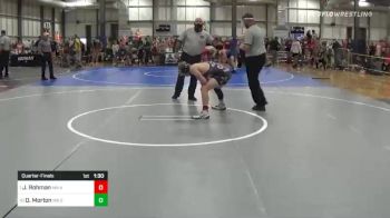 132 lbs Quarterfinal - Jaxson Rohman, MN All Stars vs Drayden Morton, MN Elite