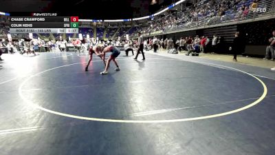 145 lbs Consy 5 - Chase Crawford, Bellefonte vs Colin Kehs, Spring-Ford