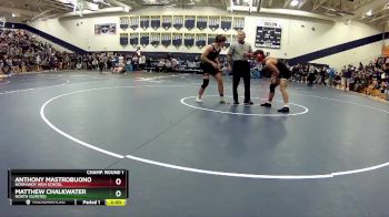 165 lbs Champ. Round 1 - Matthew Chalkwater, North Olmsted vs Anthony Mastrobuono, Normandy High School