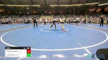 140 lbs Quarterfinal - Jake Spotted Bear, Newkirk Takedown Cub vs Kaidon Drechsler, Wagoner Takedown Club