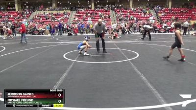 64 lbs Cons. Round 2 - Michael Freund, Kansas Young Guns Wrestling Cl vs Jerrison Gaines, Jr Panther Wrestling Club
