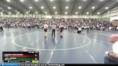 178 lbs Champ. Round 1 - Joey Adams, Lone Peak vs Ledger Mortensen, Union