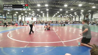 160 lbs Rr Rnd 1 - Blake Allen, Journeymen Red - HSB vs Zach Jaffee, Kraken Black - HSB