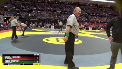 D3-150 lbs Semifinal - Kohen Horvath, Mil. Edison vs Reese Stephen, Barnesville