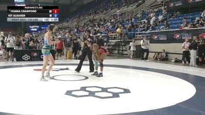 135 lbs Cons. Sub-quarters - Iyanna Crawford, North Carolina vs Kit Alsaker, Wisconsin