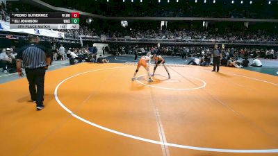 5A 120 lbs 5th Place Match - Pedro Gutierrez, Pflugerville Weiss vs Eli Johnson, Frisco Wakeland