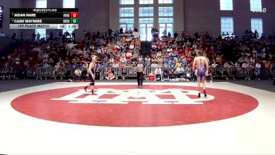 113 lbs 1st Place Match - Aidan Hare, Father Ryan High School vs Cash Waymire, Brentwood Academy