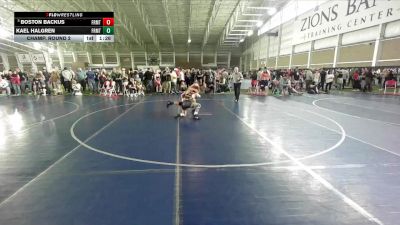 105 lbs Champ. Round 2 - Boston Backus, Champions Wrestling Club vs Kael Halgren, Iron County Wrestling Academy