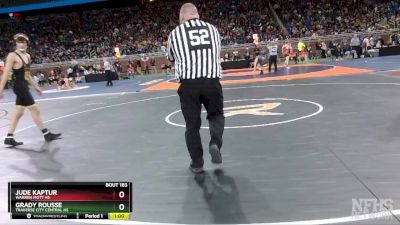 D1-150 lbs Cons. Round 1 - Grady Rousse, Traverse City Central HS vs Jude Kaptur, Warren Mott HS