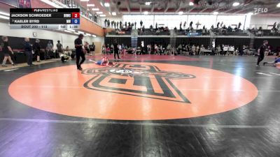 113 lbs Cons. Round 3 - Jackson Schroeder, Big Red Wrestling Club vs Kaeler Byrd, MO West