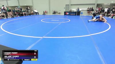 145 lbs Placement Matches (8 Team) - Sydney Perry, Illinois vs Delarie Juarez, California Blue