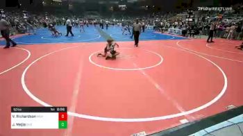 52 lbs 3rd Place - Van Richardson, Weatherford Youth vs Julien Mejia, Chickasha