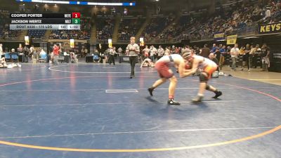 175 lbs Round Of 16 - Cooper Porter, Meyersdale vs Jackson Wertz, Milton