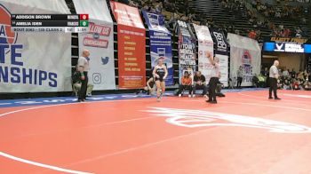 135 Class 2 lbs Champ. Round 1 - Addison Brown, Waynesville vs Amelia Iden, Francis Howell Central