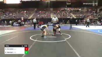 95 lbs Consi Of 16 #1 - Noe Gonzalez, Empire WC vs Duke Wentzel, Cowa